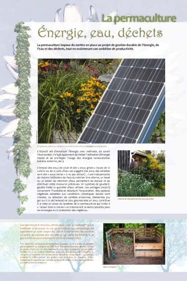 Panneau de l'exposition Permaculture