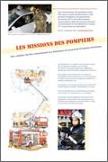 Panneau de l'exposition Les pompiers