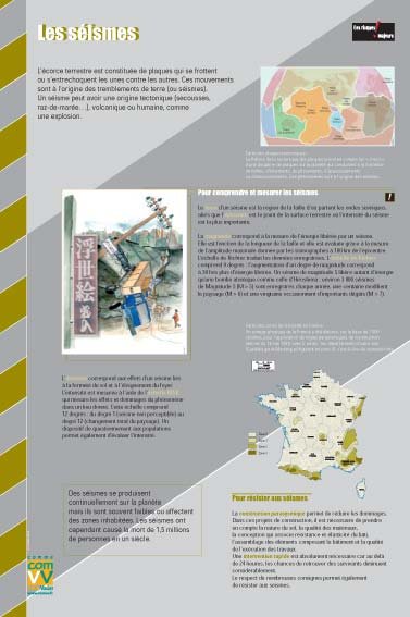 Panneau de l'exposition Risques majeurs