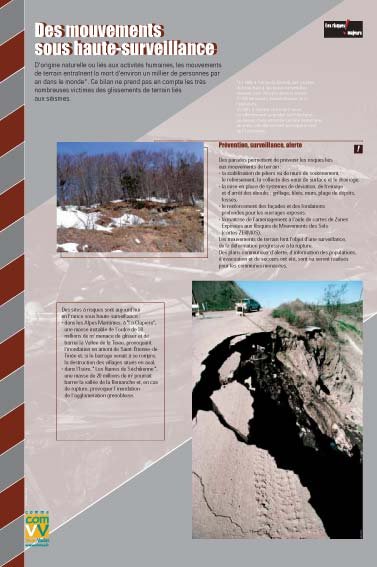 Panneau de l'exposition Risques majeurs