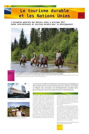 Panneau de l'exposition Tourisme durable