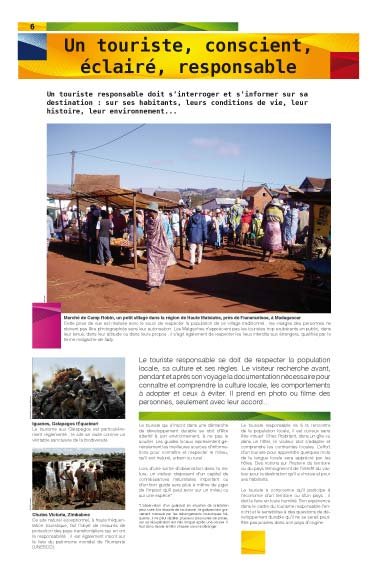 Panneau de l'exposition Tourisme durable