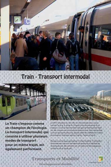 Panneau de l'exposition Transports et mobilite