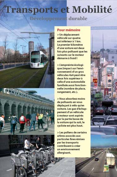 Panneau de l'exposition Transports et mobilite