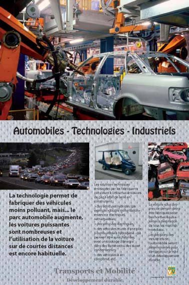 Panneau de l'exposition Transports et mobilite