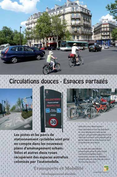 Panneau de l'exposition Transports et mobilite