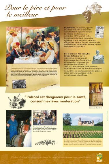 Panneau de l'exposition La vigne et le vin